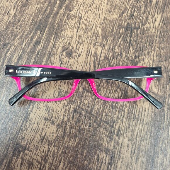 Kate Spade New York Lucyann Eyeglasses Frame Only Small Brick Black Pink Acetate - Picture 5 of 15